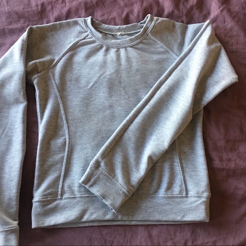 Structured Cropped Terry Grey Sweater